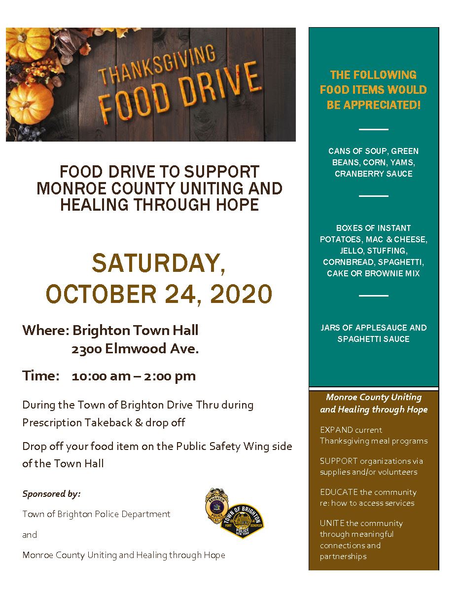 BPD Food Drive Flier 2020
